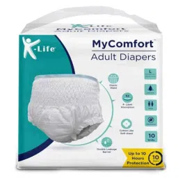 K-Life 10 Pcs 30-55 inch Cotton Pant Style Adult Diapers Set, Size: L-image-75