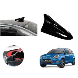 Auto Pearl ABS Black Universal Replacement Shark Fin Car Roof Antenna For Ford Figo Type2-image-47