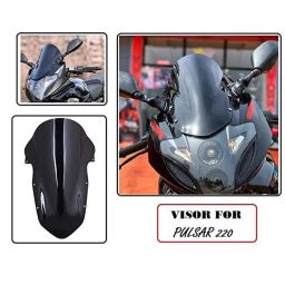 AOW Double Bubble Visor for Pulsar 220 cc (Black) Q-04-43