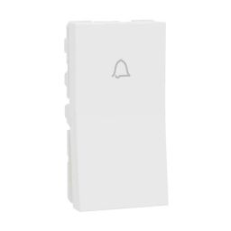 Schneider Electric Miluz ZeTa 6A 1 Module White Bell Push, MZBP1M_WH-10
