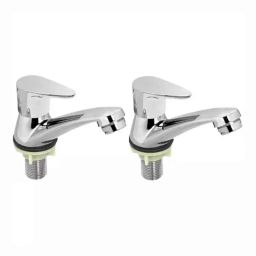 Fastgear Stainless Steel Silver Chrome Finish Pillar Tap, FG1391 (Pack of 2)-image-19