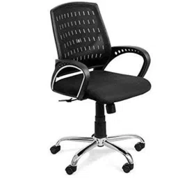 Sunview Nylon Black Low Back Office Revolving Chair with 360 deg Swivel &a; Adjustable Height-image-11