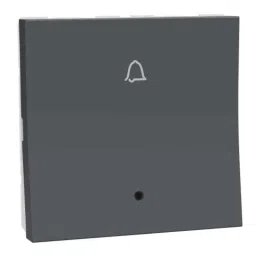 Schneider Electric Miluz ZeTa 6A 2 Module Anthracite Bell Push with Indicator, MZBPI2M_AN-12