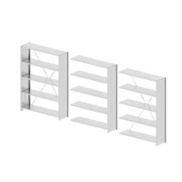 Godrej Altius Lite 1000x600x1900mm Steel Light Grey Storage Rack with 5 Layers (Pack of 3)-image-35