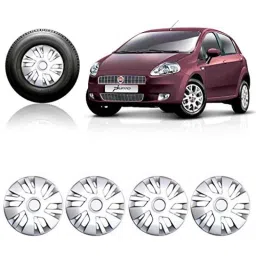 Auto Pearl 4 Pcs 14 inch Press Fit Wheel Cover Set for Fiat Punto-image-18