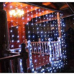 Ever Forever 10x8ft White Waterfall Mode Curtain String Light with Multi Function Modes for Decoration, Home, Temple, Festival &a; Diwali (Pack of 4) image 2