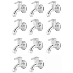 Spazio Vignette Collection Stainless Steel Chrome Finish Bib Cock with Foam Flow Water Wall Flange (Pack of 11)-picture-8