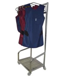 X-Shield Heavy Stainless Steel Apron with Wheels &a; 5 Pcs Hangers-17