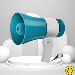 Handheld Megaphone with Siren, Microphone & Rechargeable for Outdoor EventsB486 Megaphone Portable Megaphone Siren Loudspeaker Function &Long Battery BackupE486 Outdoor PA System-39