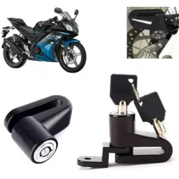 Auto Pearl Stainless Steel Black Heavy Duty Disc Brake Lock for YZF R15 V3 Moto GP Edition, Lock_870-picture-24