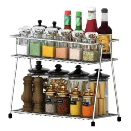 Nisko 24x10x8cm Stainless Steel 2 Tier Container Organizer Stand-image-79