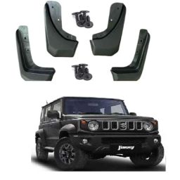 SureStrive 4 Pcs PVC Cup Type Front &a; Rear Mud Flap Set for Maruti Suzuki Jimny All Model-90