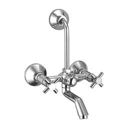 IRIS Brass 2-in-1 Wall Mixer with Provision for Overhead Shower &a; 125 mm Long Bend Pipe-28