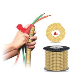 Noveau Safe-T-1ST 40mm 10m Virgin HDPE Metallic Gold Cable Zipper, NSFZ40MG0010-7