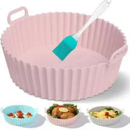 Silicone Baking Accessories with Ear Handles with Cleaning Brush Airfryer Tray-picture-12