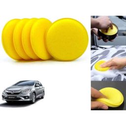 Auto Pearl Polyurethane Beige Washing &a; Waxing Polish Foam Sponge for City 2019 (Pack of 5)-picture-1