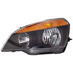 Uno Minda LHS Black Bezzel Hard Coated Lens Headlight with Wire for TATA Indigo CS, HL-55008CY-45