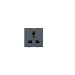 Anchor Penta 6/10/13A 2 Module Graphite Black All Pins Combi Socket, 65206B (Pack of 10)-picture-45
