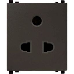 Schneider Electric Zencelo 2/3 Pin Dark Grey Universal Socket with Shutter, IN8426U(BZ) (Pack of 10)-46