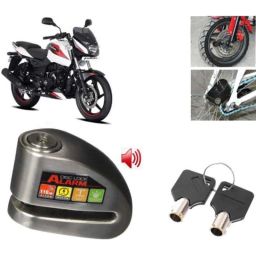 Auto Pearl Steel Black Anti-Theft Alarm Disc Brake Lock for Pulsar 180 BS6, Lock_069-picture-7