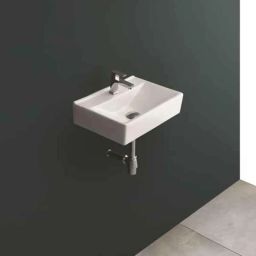 Uken Ceramic Wall Hung Premium Wash Basin For Bathroom/Hotel/Washroom White Color ( Without Stand) (2)-image-94