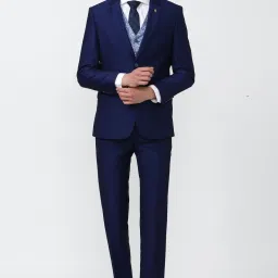 Men Single Breasted - 2 button Solid Suit-image-56