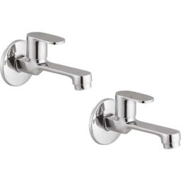 IRIS Ocean Brass Chrome Finish Long Body Bib Cock (Pack of 2)-43