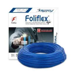Foliflex Plus 4 Sqmm Blue Single Core FR Multistrand PVC Flexible Wire, Length: 90 m-image-32