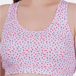 Reveira Geometric Printed Medium Coverage Dry Fit Workout Bra With All Day Comfort image 2