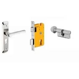 Dorset HL Series Art 70mm Stainless Steel Door Handle Lock Set with Coin &a; Knob (Pack of 4)-picture-23