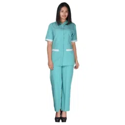 Saraf Poly Cotton Sea Green Nurse Scrub Suit, Size: XL, 7401-XL-picture-6