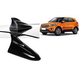 Auto Pearl Black Shark Fin Signal Receiver AM/FM Antenna For Hyundai Creta-16
