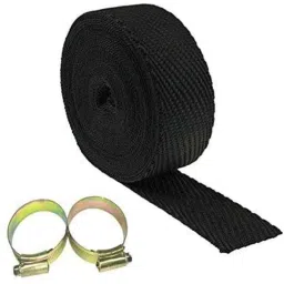 AOW Silencer Wrap Bike Ex Heat Shield for All Royal Enfield Classic 500, (Black) Length-5 Metre-6