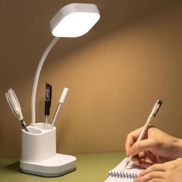 Powerful Rechargeable Table lamp Desk lamp Pen Stand USB Charging Study Lamp-4