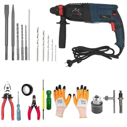 Hillgrove HGCM28M1 1200W 26mm Hammer Drill Machine with Hand Tool Kit Set-6