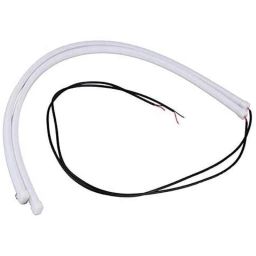 AOW Flexible 30cm Bike Headlight Neon LED DRL Tube (White) for Hero Passion Pro TR (Pack of 2)-24