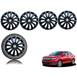 Auto Pearl 4 Pcs 14 inch Black ABS Press Type Hubcap Wheel Cover Set with Retention Ring for Honda Amaze2018-picture-33