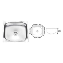 Nirali Glister Satin Finish Kitchen Sink, Size: 460x385 mm-image-60