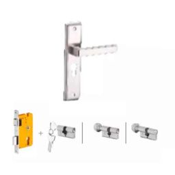 Dorset Kaira HL KAI 8 inch Zinc WD Finish Lock Set with Knob &a; 60mm Key Cylinder (Pack of 2)-picture-46