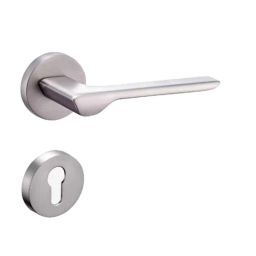 Dorset 150mm Nickel Satin Finish Door Handle, Drop-37