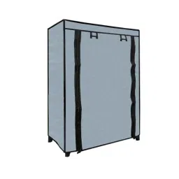 Urban Choice 4 Shelves Modular Metal Grey Shoe Rack for Entryway &a; Closet Storage-image-90