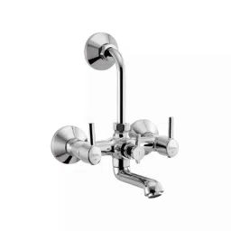 Cera Ripple Quarter Turn Three Lever Wall Mixer with Bend Pipe, F1017401-image-22