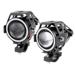 AllExtreme EXU7MB2 U7 Mini Blue Angel Eyes DRL Spot LED Flashing Fog Light wih High &a; Low Beam (Pack of 2)-28