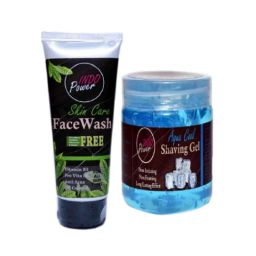 Indopower DD186 100g Skin Care Face Wash with 200g Aqua Cool Shaving gel Combo Pack-48