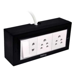 Palfrey 5A 2 Socket Black Polycarbonate Electric Extension Board with Two Pin Socket, Master Switch &a; 3m Wire, BL 653-picture-16