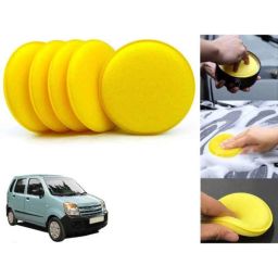 Auto Pearl Polyurethane Beige Washing &a; Waxing Polish Foam Sponge for WagonR 2006-2010 (Pack of 5)-picture-46