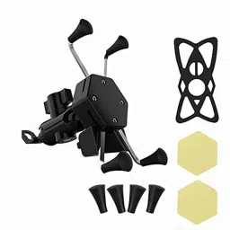 Miwings X-Grip Universal Latest Verson Bike Mobile Holder With Usb Charger Port 360 Degree Rotations For All Smartphone, Gps, Navigation, Charging Cradle - Black-2