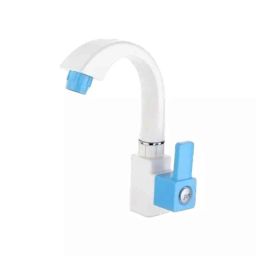 Fastgear Plastic White &a; Blue Chrome Finish Sink Tap , FG2775-5