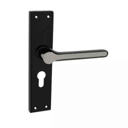 Harrison Noir Ferrari 934596 200mm Stainless Steel Black Finish Mortise Lock Set with Handle-picture-38