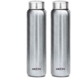 Milton Aqua 950ml Stainless Steel Silver Water Bottle (Pack of 2)-picture-29